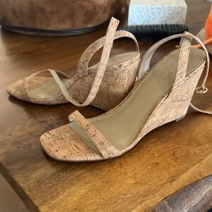 Ann Taylor Cork Wedge Sandals
